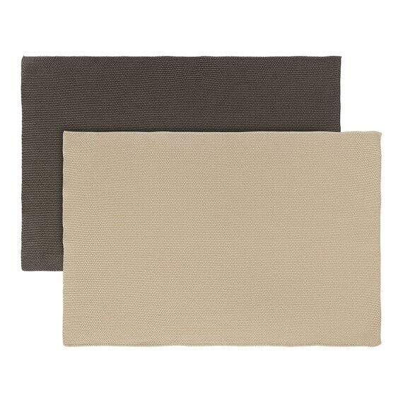 Набор из двух кухонных вязаных полотенец из коллекции Essential, темно-серое/бежевое, Tkano, изображение 9