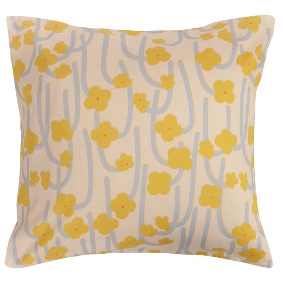 Набор из двух наволочек горчичного цвета с принтом Полярный цветок из коллекции Scandinavian touch, 70х70 см, изображение 4