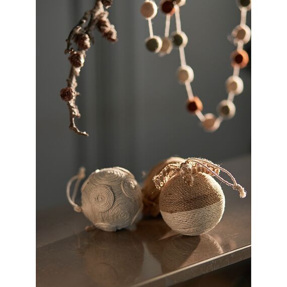 Набор елочных шаров Zero waste из джута из коллекции New Year Essential, Tkano, изображение 13