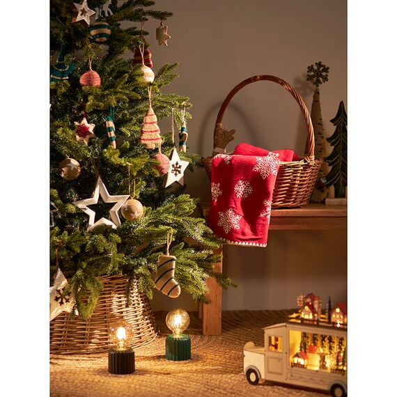 Набор елочных шаров Trendy stripes из джута и картона из коллекции New Year Essential, 4 шт., Tkano, изображение 3