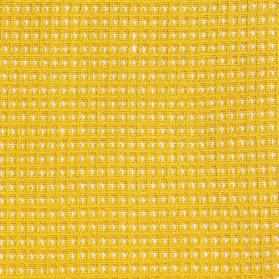 Набор из двух кухонных вафельных полотенец горчичного цвета из коллекции Essential, 50х70 см, изображение 4