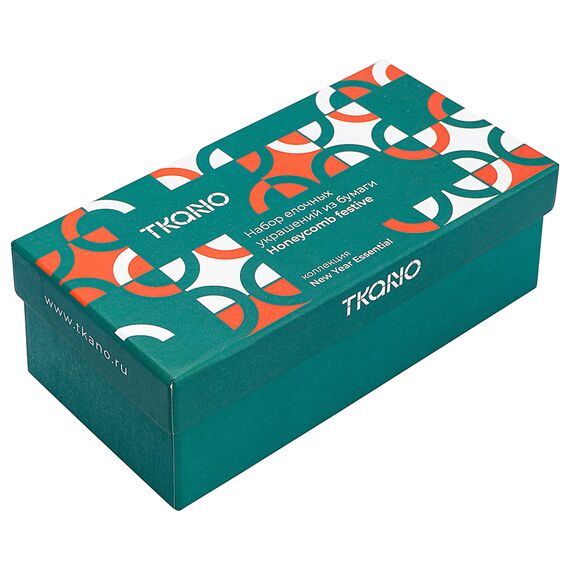 Набор елочных украшений из бумаги Honeycomb festive из коллекции New Year Essential, Tkano, изображение 7