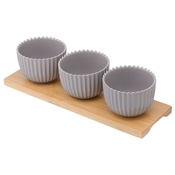 Набор для сервировки темно-серого цвета на подставке из коллекции Edge, Tkano, изображение 3