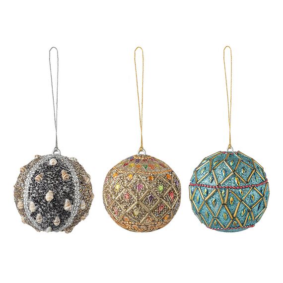 Набор ёлочных украшений Bright mood коллекции New Year Essential, 3 шт., Tkano