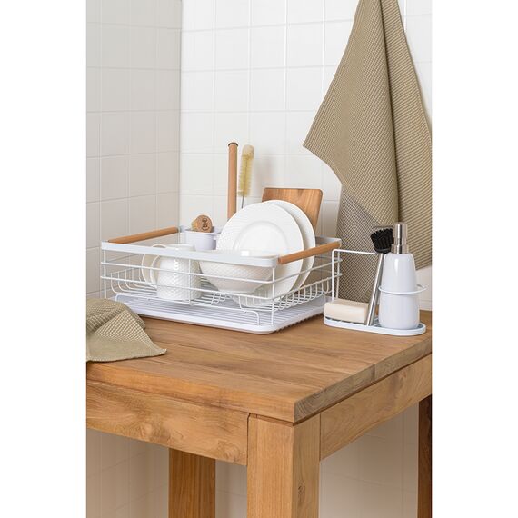 Набор из двух кухонных вафельных полотенец  бежевого цвета из коллекции Essential, 50х70 см, изображение 7