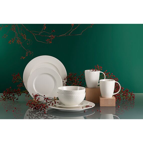 Кружка белого цвета с фактурным рисунком из коллекции Essential, 350мл, Tkano, изображение 3