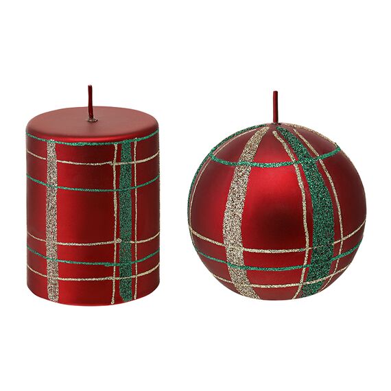 Набор декоративных свечей Festive classics из коллекции New Year Essential, 2 шт., Tkano