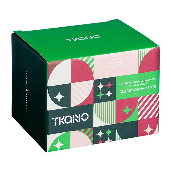Набор ёлочных украшений с подсветкой Classy ornaments из коллекции New Year Essential, 3 шт., Tkano, изображение 14