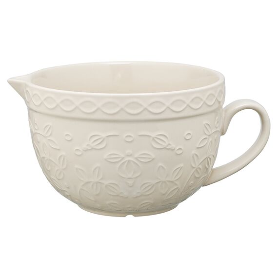 Кувшин для смешивания кремового цвета с рельефным узором Ягоды Тайги из коллекции Russian North, 2л, Tkano