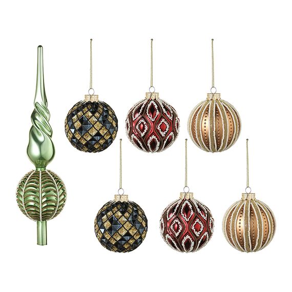 Набор ёлочных украшений Vitrage из коллекции New Year Essential, 7 шт., Tkano