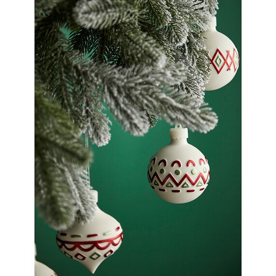 Набор ёлочных украшений с подсветкой Festive embroidey из коллекции New Year Essential, 4 шт., Tkano, изображение 6