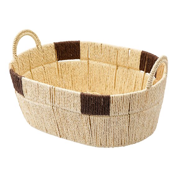 Корзина плетеная овальная Bodhran Chocolate из коллекции Ethnic, размер M, Tkano, изображение 3