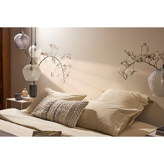 Набор из двух наволочек из сатина серо-бежевого цвета с брашинг-эффектом из коллекции Essential, 50х70 см, Tkano, изображение 3