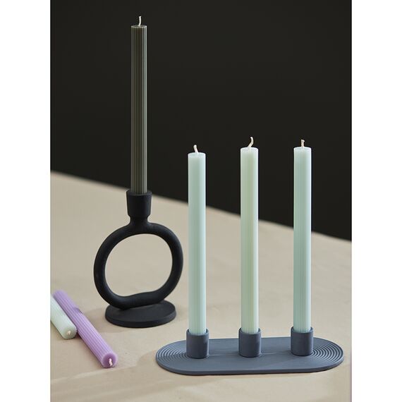 Набор из двух свечей мятного цвета из коллекции Edge, 24,5 см, Tkano, изображение 3