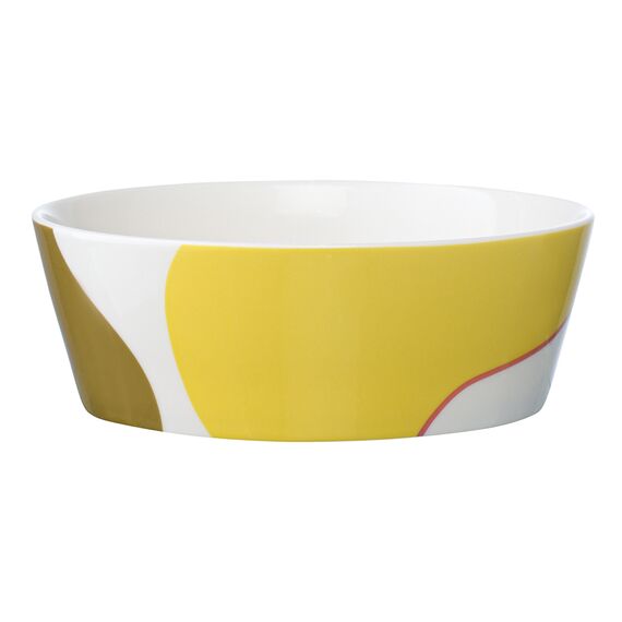 Набор из двух салатников горчичного цвета с авторским принтом из коллекции Freak Fruit, 16см, Tkano, изображение 4