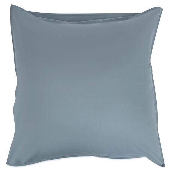 Набор из двух наволочек из сатина джинсово-синего цвета с брашинг-эффектом из коллекции Essential, 70х70 см, Tkano, изображение 8