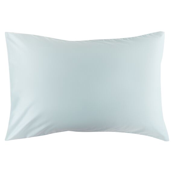 Набор из двух наволочек из сатина голубого цвета из коллекции Essential, 50х70 см, изображение 3