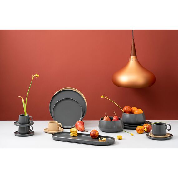 Набор из двух чашек с блюдцами темно-серого цвета из коллекции Essential, 120 мл, Tkano, изображение 8