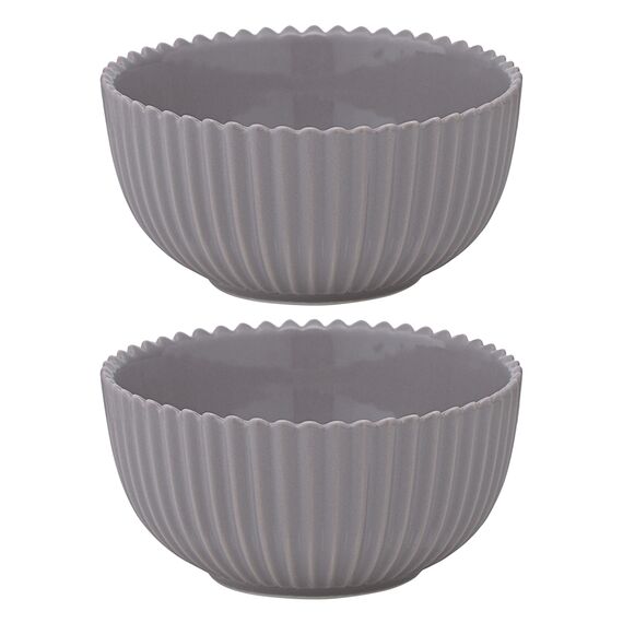 Набор из двух салатников темно-серого цвета из коллекции Edge, 300 мл, Tkano