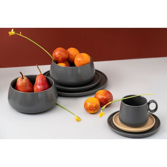 Набор из двух салатников темно-серого цвета из коллекции Essential, 800 мл, Tkano, изображение 2