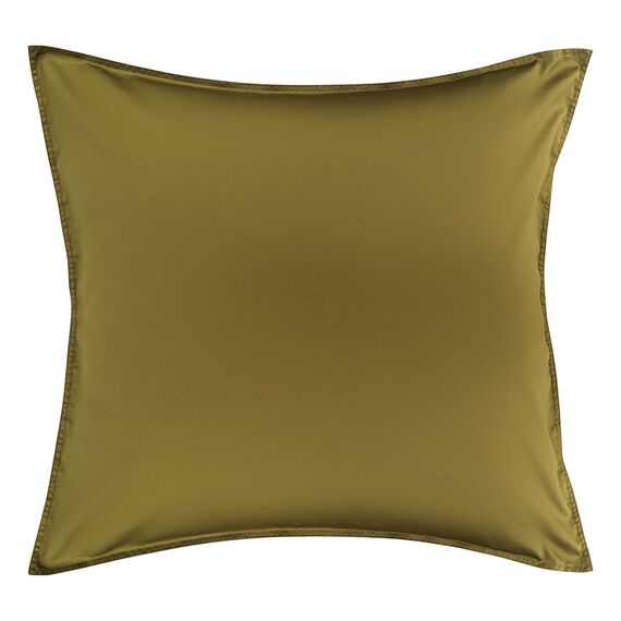 Набор наволочек из премиального сатина оливкового цвета из коллекции Essential, 70х70 см, Tkano, изображение 7