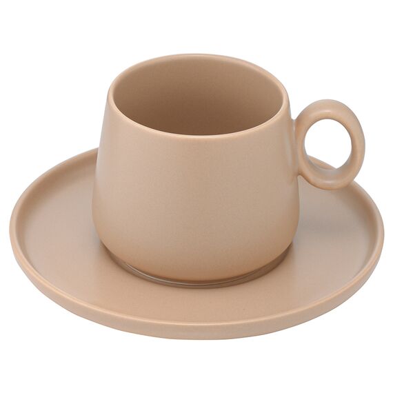 Набор из двух чайных пар бежевого цвета из коллекции Essential, 250 мл, Tkano, изображение 5