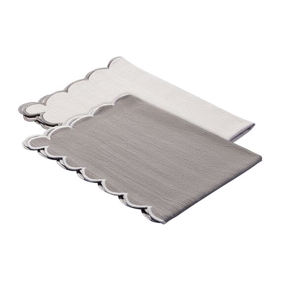 Набор кухонных полотенец с контрастным кантом серого цвета из коллекции Trendy Ruffles, 50х70 см, Tkano, изображение 4