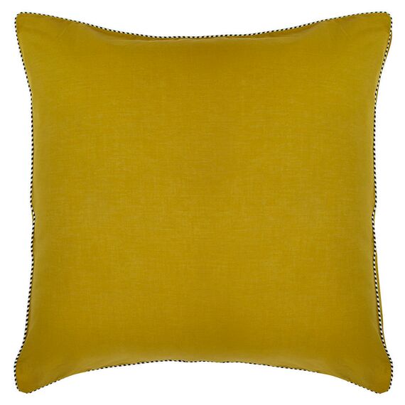 Набор из двух наволочек оливкового цвета с контрастным кантом из коллекции Essential, 70х70 см, изображение 3