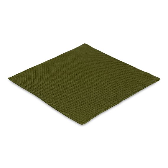 Набор из трех вязаных салфеток для уборки и мытья посуды бежевого и оливкового цветов из коллекции Essential, 28х28 см, Tkano, изображение 10