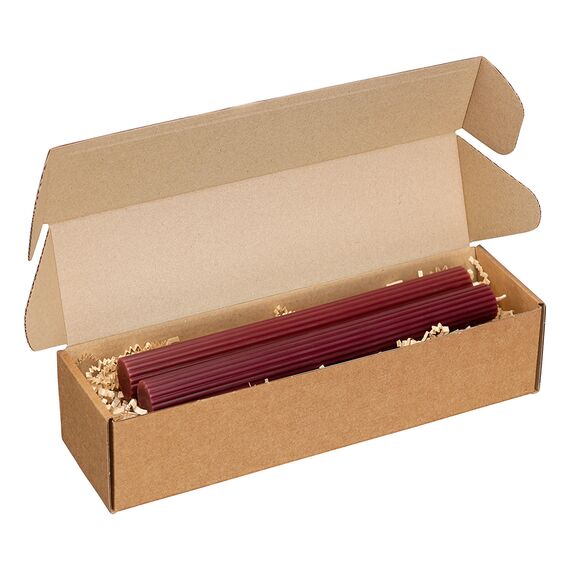 Набор из двух свечей бордового цвета из коллекции Edge, 24,5 см, Tkano, изображение 4