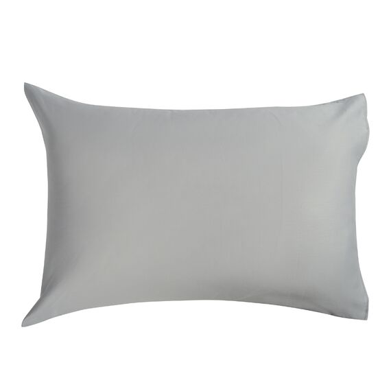 Набор из двух наволочек из сатина светло-серого цвета из коллекции Essential, 50х70 см, изображение 5