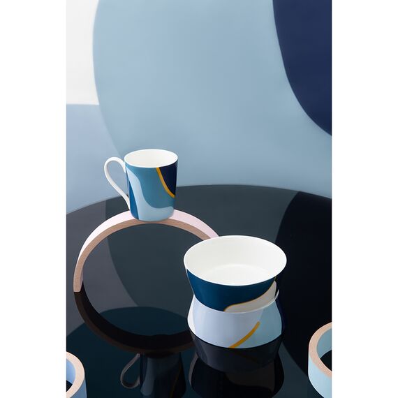 Набор из двух салатников синего цвета с авторским принтом из коллекции Freak Fruit, 16см, Tkano, изображение 9