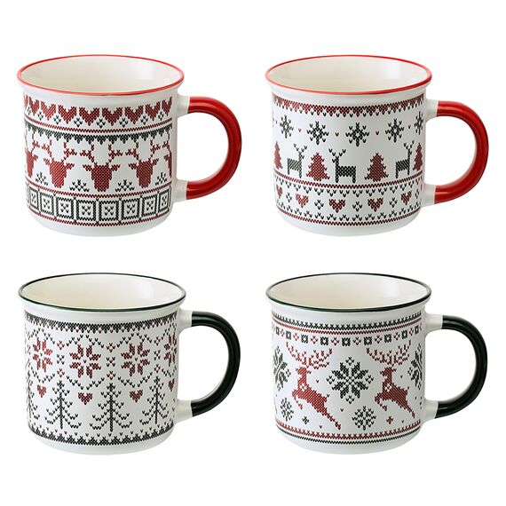 Набор из четырех кружек Sweet Memories из коллекции New Year Essential, 350 мл, Tkano