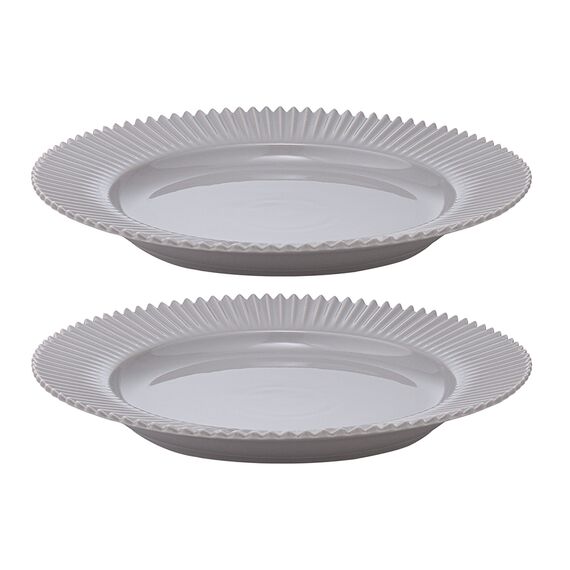 Набор из двух тарелок темно-серого цвета из коллекции Edge, 21 см, Tkano