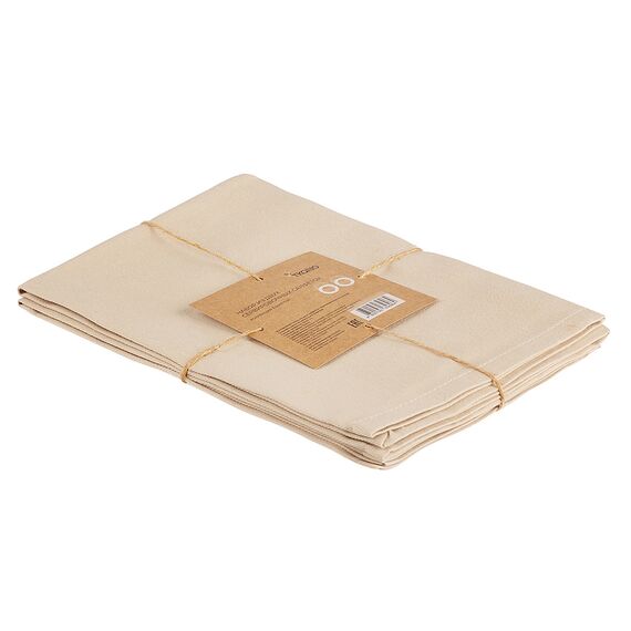 Набор из двух салфеток сервировочных из хлопка бежевого цвета из коллекции Essential, 45х45 см, изображение 7