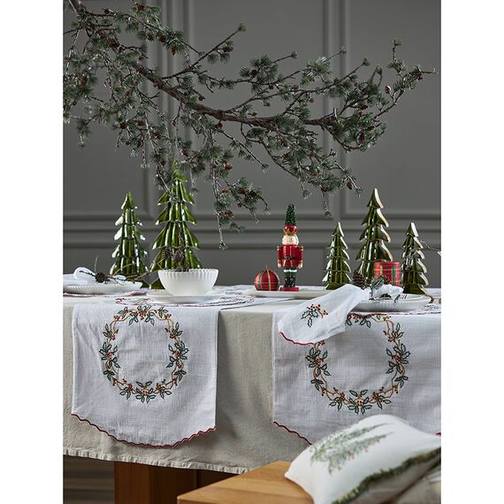 Набор из двух салфеток Festive wreath из коллекции New Year Essential, 45х45 см, Tkano, изображение 4