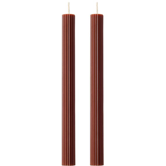 Набор из двух свечей коричневого цвета из коллекции Edge, 24,5 см, Tkano
