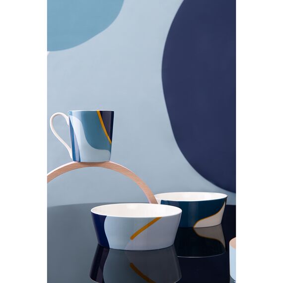 Набор из двух салатников синего цвета с авторским принтом из коллекции Freak Fruit, 16см, Tkano, изображение 4