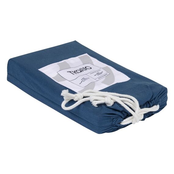 Набор из двух наволочек темно-синего цвета из органического стираного хлопка из коллекции Essential, 50х70 см, изображение 8