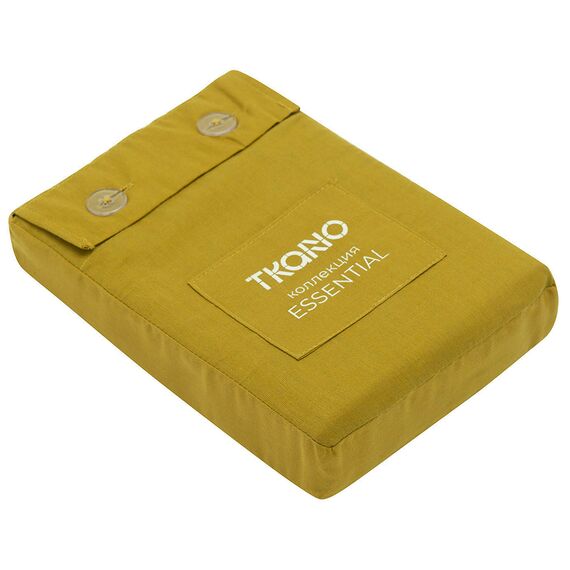 Набор из двух наволочек оливкового цвета с контрастным кантом из коллекции Essential, 70х70 см, изображение 5