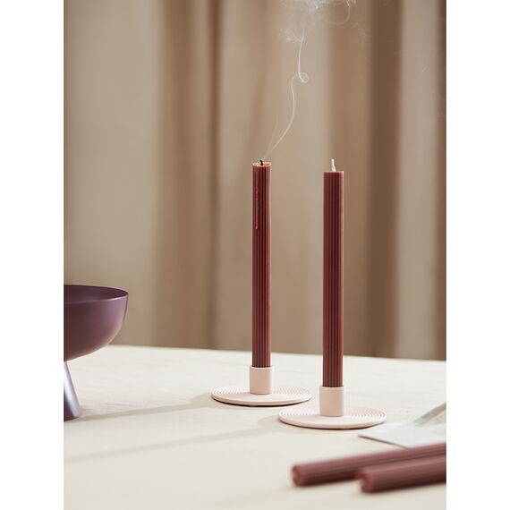 Набор из двух свечей коричневого цвета из коллекции Edge, 24,5 см, Tkano, изображение 6