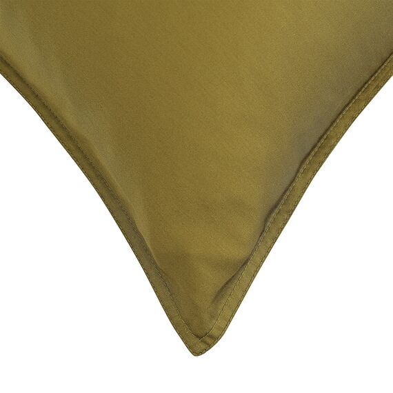 Набор наволочек из премиального сатина оливкового цвета из коллекции Essential, 50х70 см, Tkano, изображение 8