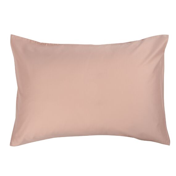Набор из двух наволочек из сатина цвета пыльной розы из коллекции Essential, 50х70 см, изображение 3