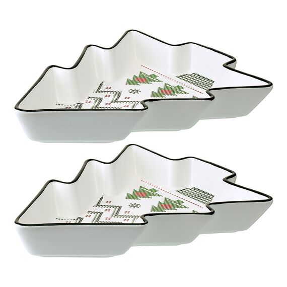 Набор из двух сервировочных тарелок Sweet Memories из коллекции New Year Essential, Tkano