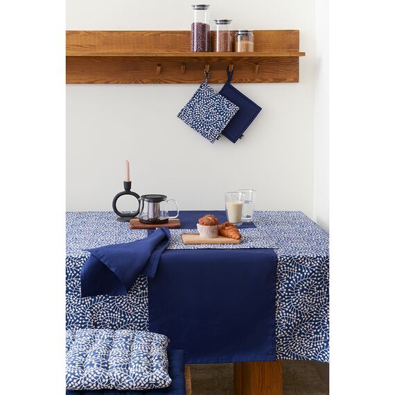 Набор из двух салфеток сервировочных из хлопка темно-синего цвета из коллекции Essential, 45х45 см, изображение 7