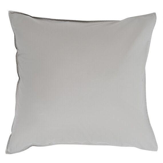 Набор из двух наволочек серого цвета из органического стираного хлопка из коллекции Essential, 70х70 см, изображение 6