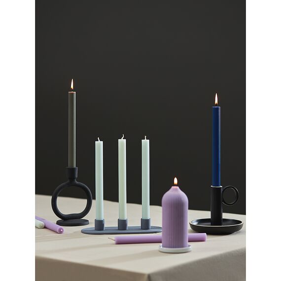 Набор из двух свечей цвета шалфея из коллекции Edge, 24,5 см, Tkano, изображение 5