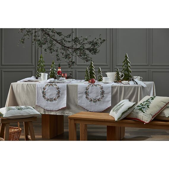 Набор из двух салфеток Festive wreath из коллекции New Year Essential, 45х45 см, Tkano, изображение 3