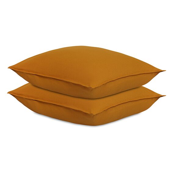 Набор наволочек изо льна и хлопка цвета карри из коллекции Essential, 70х70 см, Tkano