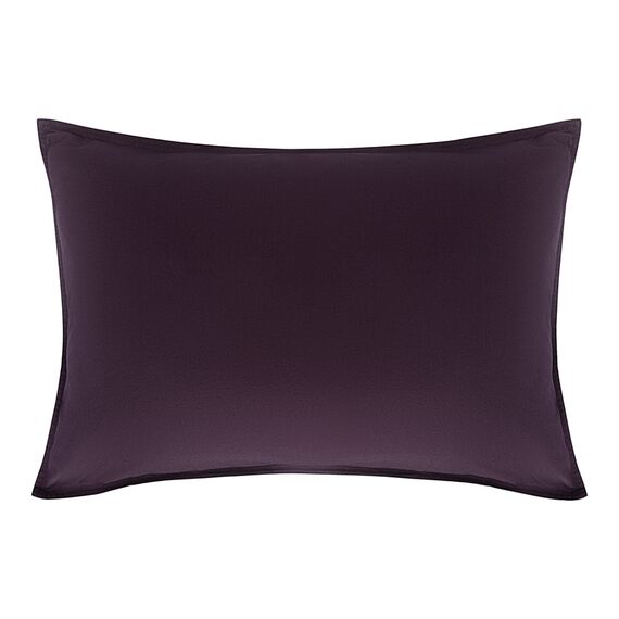 Набор наволочек из стираного перкаля сливового цвета из коллекции Essential, 50х70 см, Tkano, изображение 9